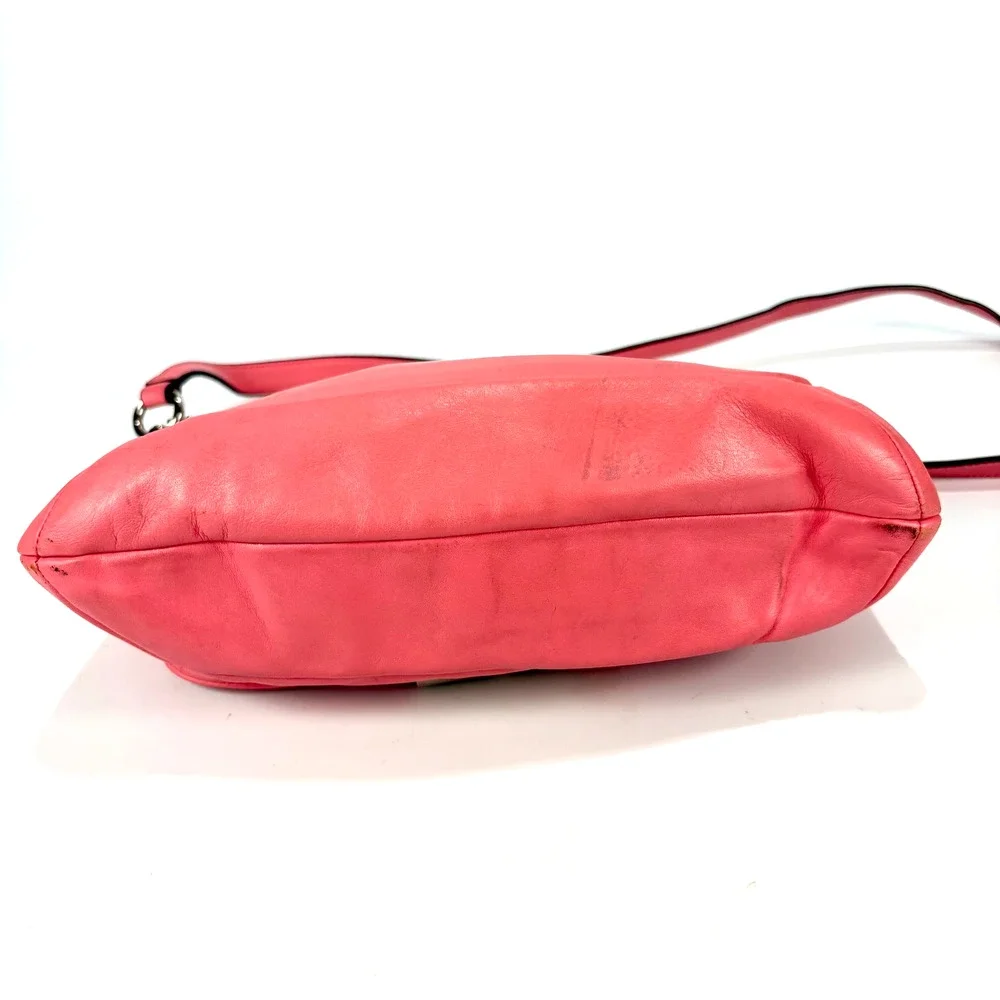 VTG Coach Kristin Leather Crossbody Bag Pink Shoulder Bag Hobo Purse Zip F22308